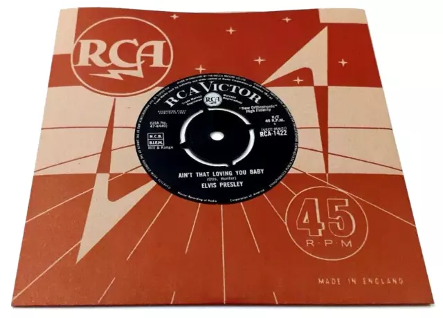 Elvis Presley's 7" single RCA Victor RCA 1422 Aint that lovin you baby 1964 EX-