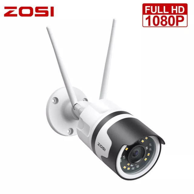 ZOSI 1080P HD Wireless IP Security Camera 2-Way Audio Outdoor Color Night Vision