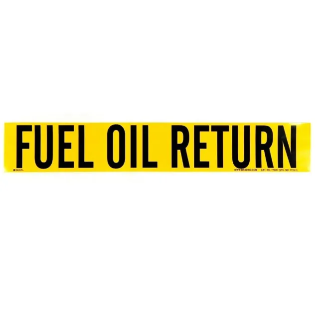 Brady 7116-1 Fuel Oil Return Pipe Marker (Pack of 17)