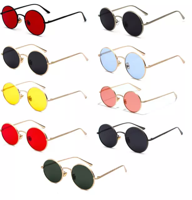 PEEKABOO Retro Vintage Round Steampunk Sunglasses Mens Womens - OZ STOCK!