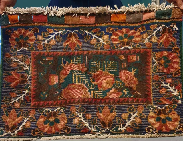 Nomaden Handgeknüpfter Perser Orientteppich Sirjan Afschar Taschen 93×66cm