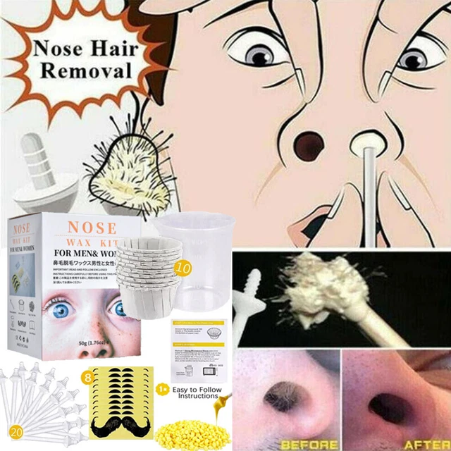 NOSE EAR HAIR Removal Wax Kit Sticks Easy For Mens Nasal Waxing Strip