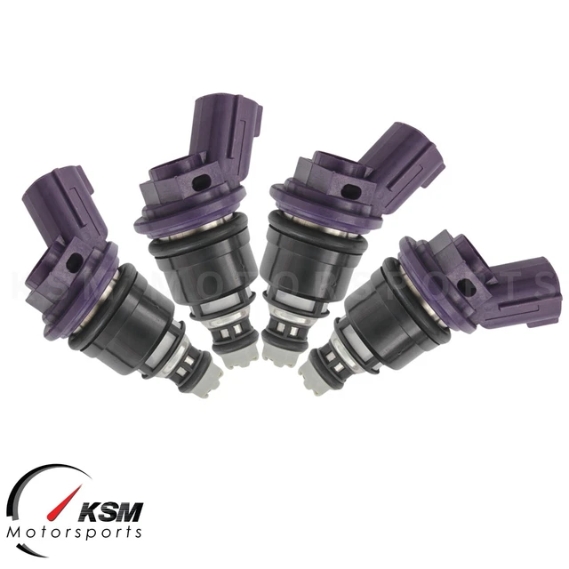 GENUINE 370cc 375cc fuel injectors x 4 for SR20DET SIDE FEED FLOW MATCHED