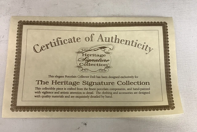 Heritage Signature Collection Porcelain Doll 16 In Vintage 2001 3