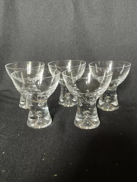 Vintage Set Of 5 Iittala Finland Tapio Wirkkala Liqueur Sherry Port Glasses