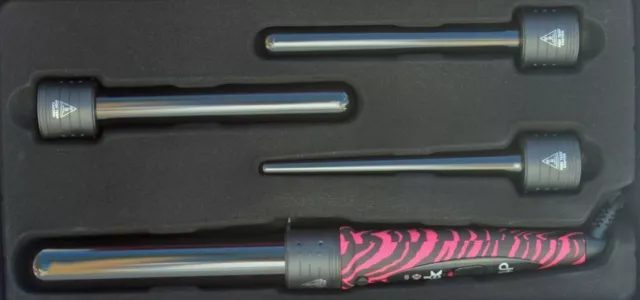 Hsk #55 Professional 4-In-One Curling Set Pink Zebra #2