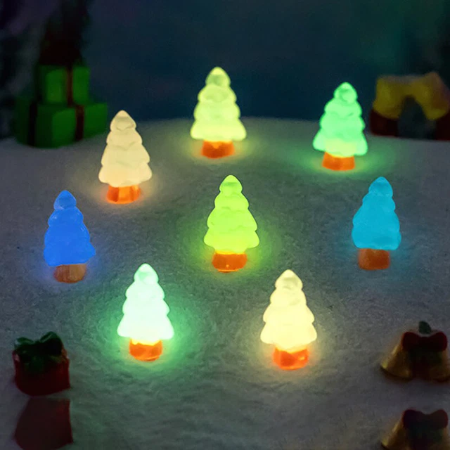 1Pc Mini Christmas Tree Decoration Garden Decor Snow Landscape Model Orname TOP2