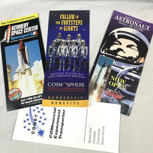 NASA Brochures Kennedy Space Center Cosmosphere Lot Of 4 1990s Early 2000s
