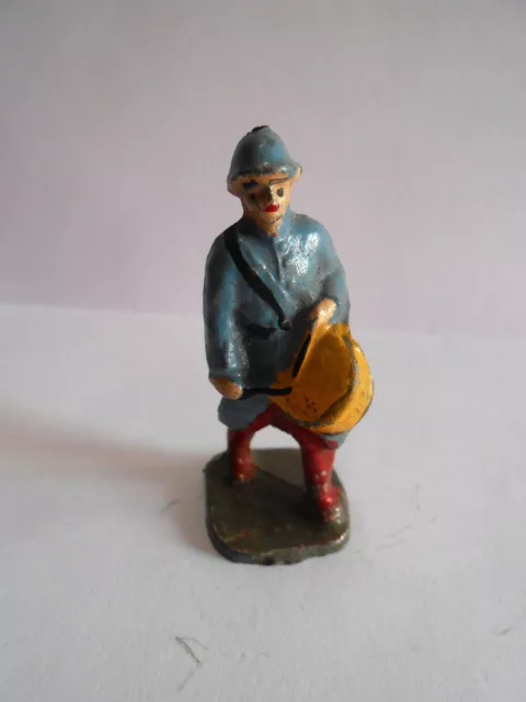 Figurine / Statuette Soldat Plomb Poilu 14-18 Tambour   / Toy Lead Soldier