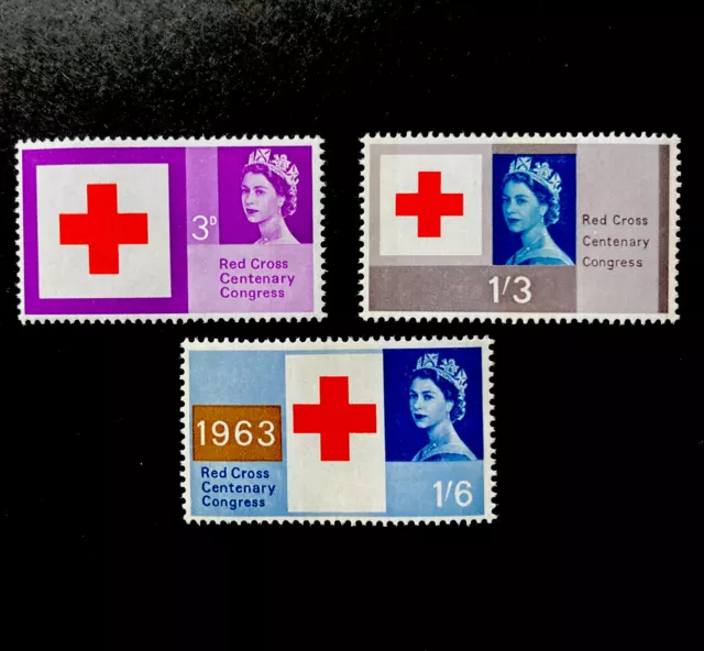 GB 1963 sg642p-44p Red Cross Centenary Congress Phosphor set MNH