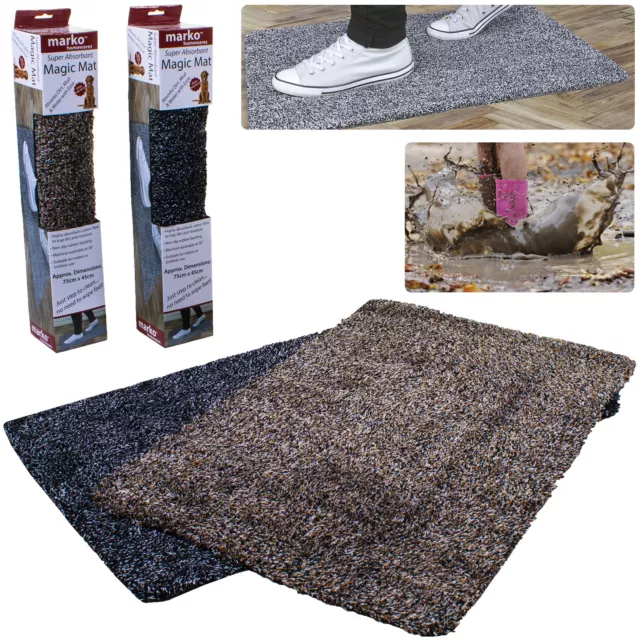 Super Absorbant Magic Mat Door Mat Microfibre Clean Step Washable Indoor Outdoor