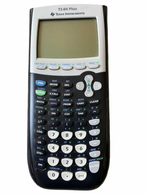 Texas Instruments TI-84 Plus Graphing Calculator Black Light Scratch With Cover