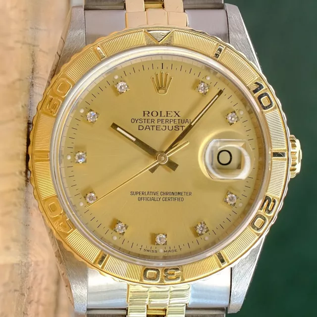OROLOGIO ROLEX DATEJUST 16263 Unisex Champagne Quadrante Quadrato Diamante 18K Giro O Grafico EUR 7.338 38 PicClick IT