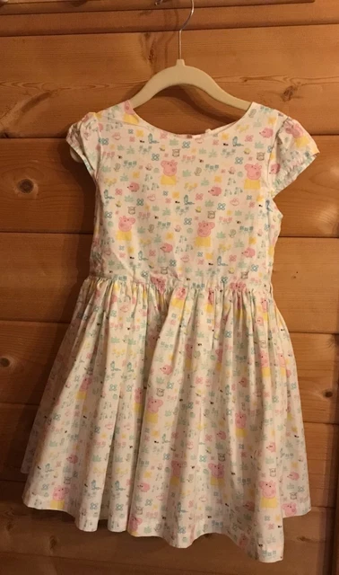 In Good Condition Marks and Spencer Girls Peppa Pig White Dress Age 2-3 Years