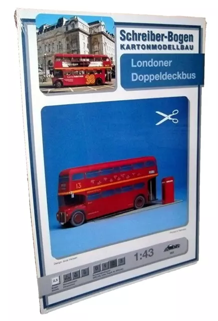 + KARTONMODELLBAU  Londoner Doppeldeckerbus  SCHREIBER-BOGEN 563