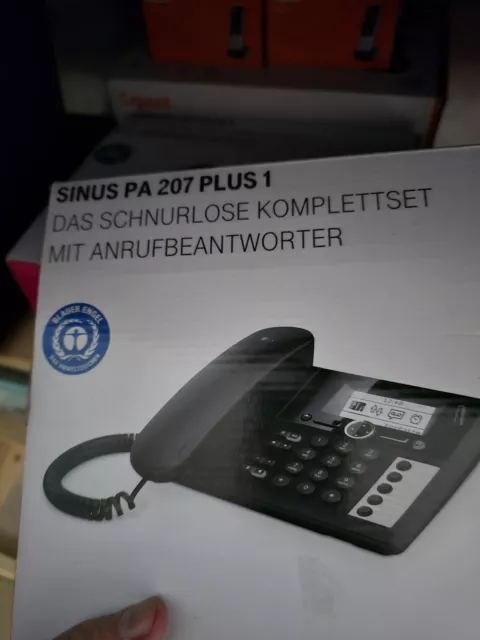 Telekom Sinus 207 Plus 1 schnurloses Komplettset mit Anrufbeantworter