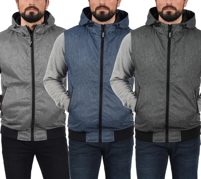 BLEND gilet softshell pour hommes gilet d'extérieur look chiné Nelo 20711506ME