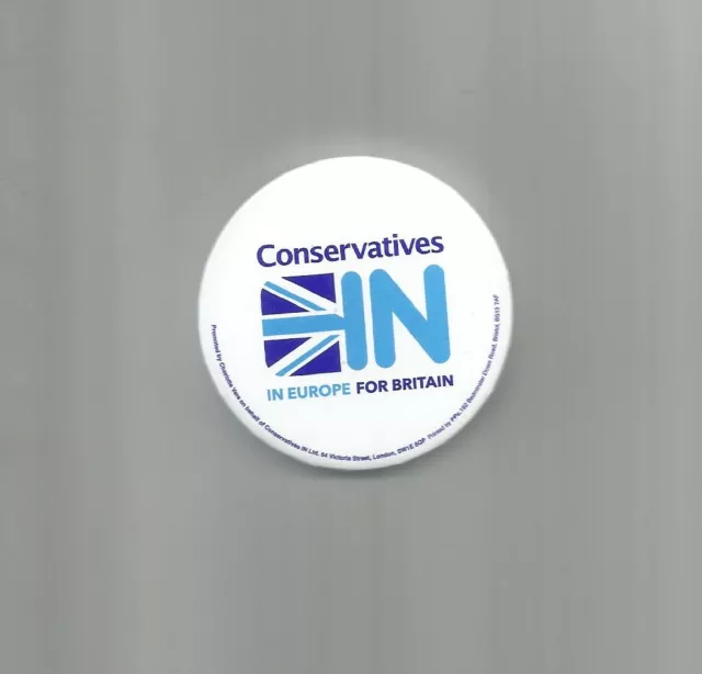 Conservatives In Europe For Britain Brexit  Political Memorabilia Badge