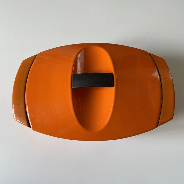 Cocotte Ancienne Le Creuset En Fonte Orange - Diamètre 20 Cm - Fabriquée En France