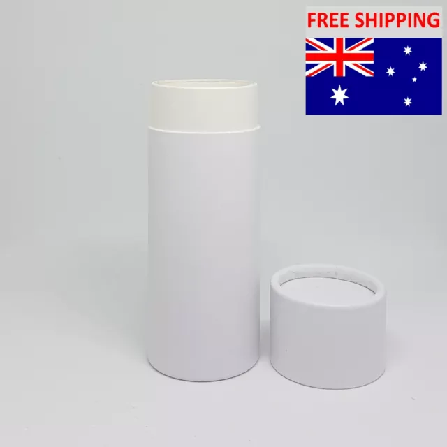 60mL Matte White Cardboard Deodorant balm Push-Up Tube Container Zero Waste