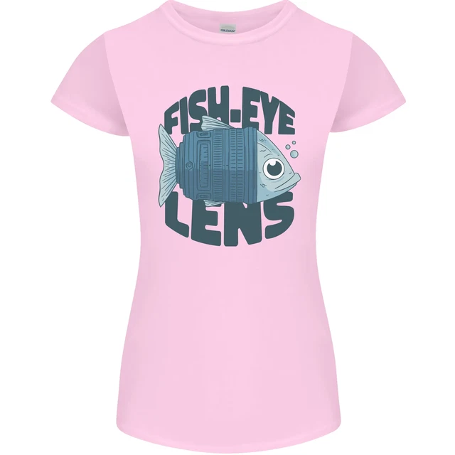 Fisheye Lente Divertente Fotografia Fotografo Donna Minuta Taglio T-Shirt