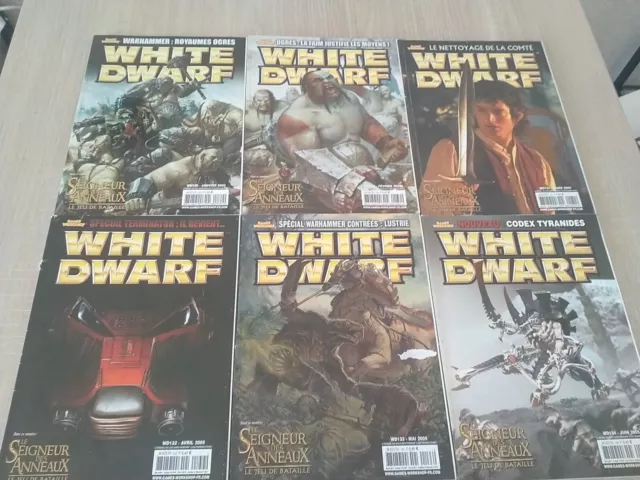 Lot 6 Revues WHITE DWARF Numéros 129 À 134 magazines Games Workshop  !!!!!!!!!!!