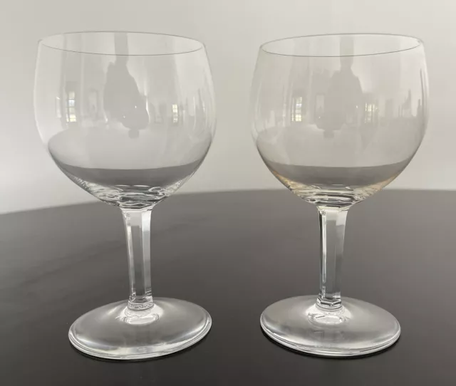 BACCARAT Crystal Rabelais Claret Wine Glasses Set of (2) Mint 5.5” Tall