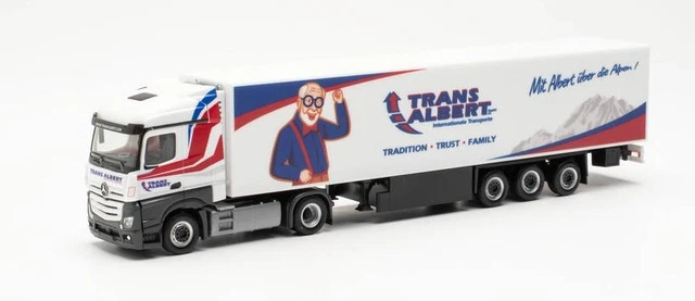 HERPA - Camion avec remorque frigorifique avec hayon 3 essieux