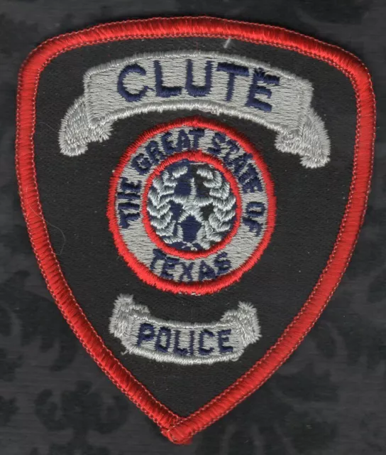 👀😍😜👌  Clute Texas Police Patch  2-7/8" x 3-3/8"