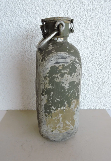 vecchia bottiglia acqua potabile da 5 litri Wehrmacht Ritter alluminio numero fl WH