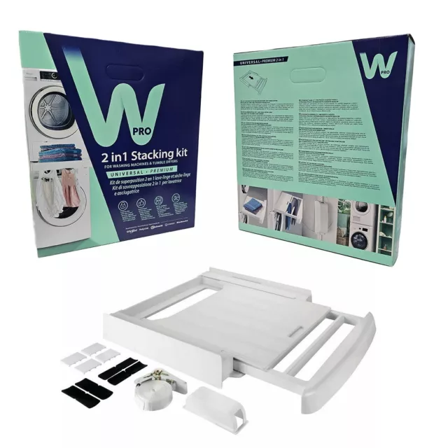Wpro SKP101 Kit Accatastamento Lavatrice Asciugatrice con stendibiancheria 60x60