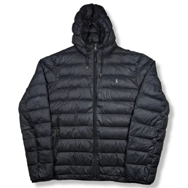 POLO RALPH LAUREN Puffer Jacket Packable Down Feather Coat Black Men's XL