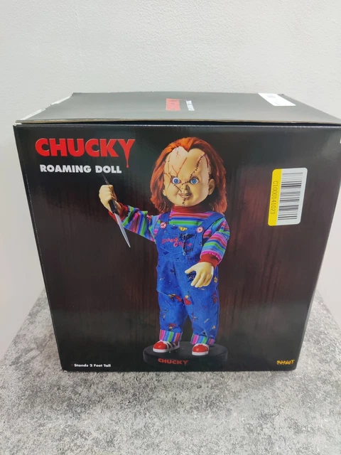 Spirit Halloween Animated 2 FT BUMP N GO Talking CHUCKY Roaming Doll