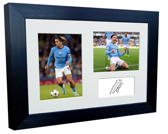 SIGNED JACK GREALISH Manchester City Autographed Photo Photograph