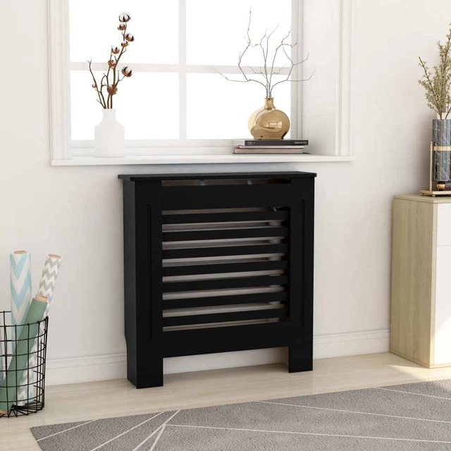 Vidaxl Copertura per Radiatore Nera in MDF 78 cm