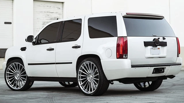 SET  OF (4) 28x10 6-139.7 +18 KOKO KUTURE URFA CHROME CONCAVE WHEELS
