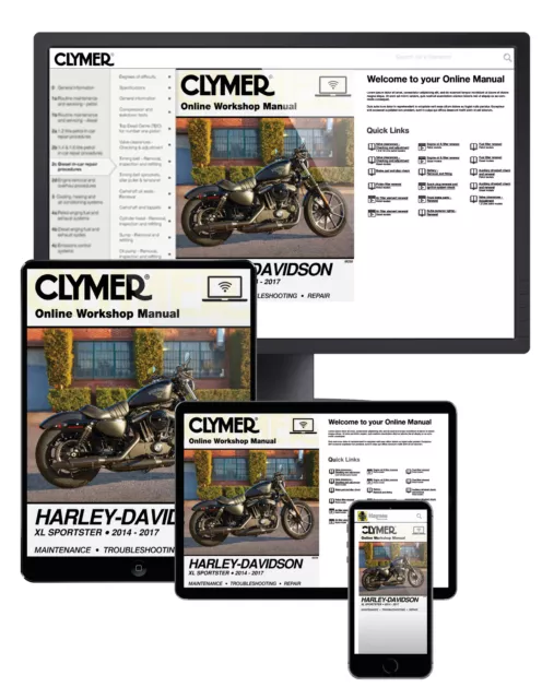 Harley-Davidson XL Sportster (14-17) Clymer Online Repair Manual