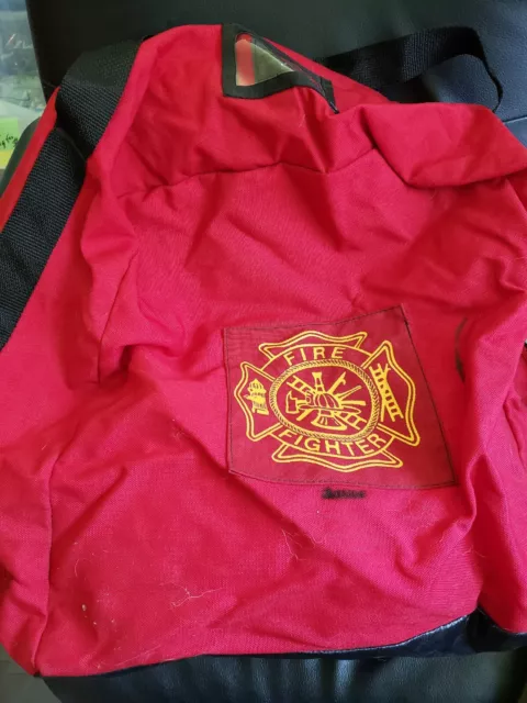 Equipment Red Bag Fire Fighter Gear Duffle Bag Backpack Oversized Fast Ship AC