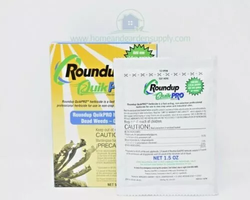 Roundup QuikPro 73.3% Glyphosate Weed Root Killer 5 Packets Monsanto