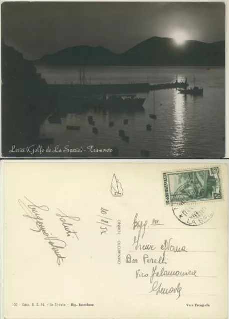 Lerici -La Spezia -Tramonto Cartolina D'epoca