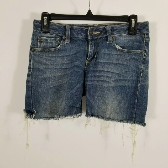 Bull Head Hermosa Super Skinny Cut Off Jean Fringe Shorts Sz 5L