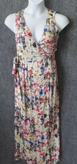 Floral Wrap Maxi Dress Women's Size XS  Multicolored