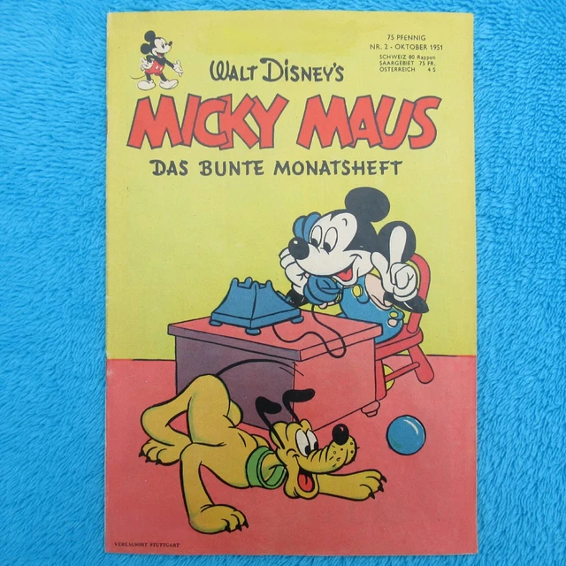 MICKY MAUS 1951 Nr 2 original Ehapa Verlag Stuttgart