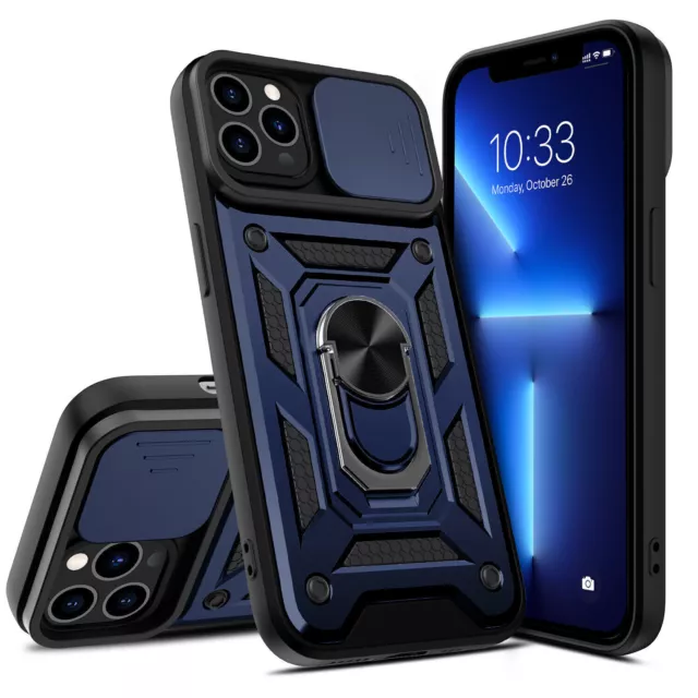 For Apple iPhone 11 12 13 14 ProMAX Magnetic Shockproof Rugged Hard Cover Case