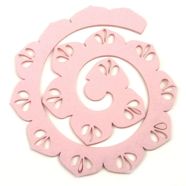 Pannolenci Spiralina Forata Rosa cucito creativo per decorazioni