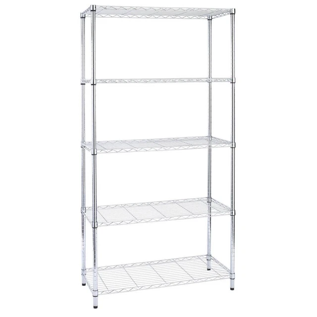 Libreria Archimede Light - 5 ripiani - acciaio cromato - 36x90x177 cm - Serena G