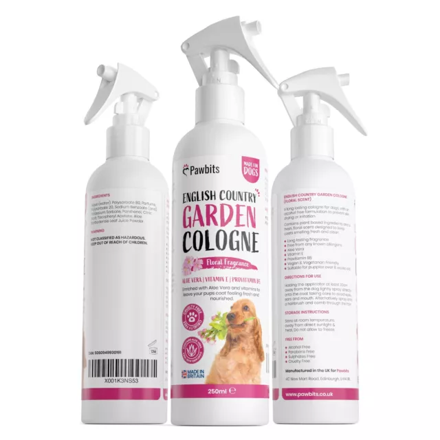 Professional Dog Spray Cologne 250ml Grooming Dogs Skin Deodorant Pet Perfume