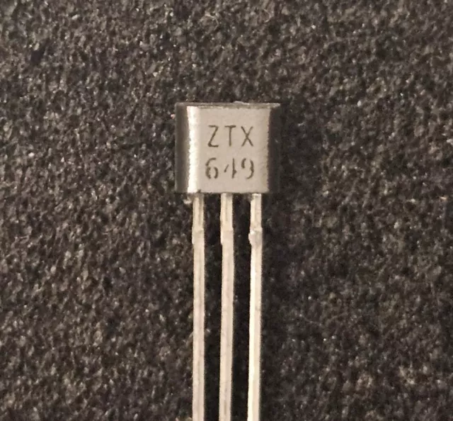 ZTX649, NPN Transistor, 25V 2A TO-92, Zetex Semiconductors, Qty- 10 pcs