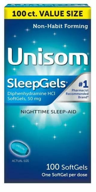 Geles nocturnos para dormir Unisom, 100 unidades vencimiento 10/2024