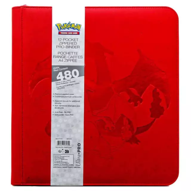 Ultra Pro Pokemon Elite Series Charizard 12-Pocket Zipped Binder 480 Card Album